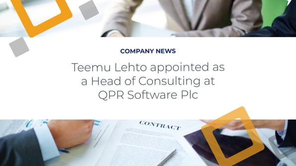 Teemu Lehto appointed as a Head of Consulting at QPR Software Plc