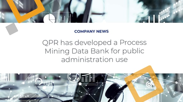 Text: QPR has developed a Process Mining Data Bank for public administration use