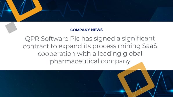 QPR Software signs significant contract to expand its process mining SaaS -cooperation with a global pharmaceutical company